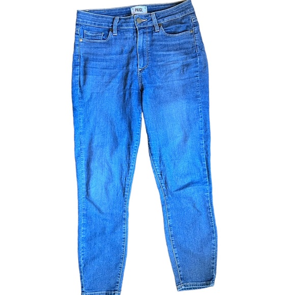 Paige Hoxton Crop Light Wash Denim Jeans Size 28 - Picture 2 of 10